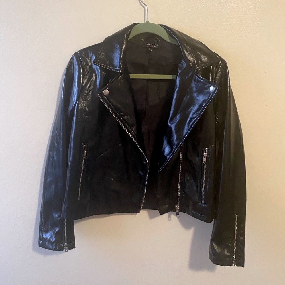 NWOT TOPSHOP MOTO JACKET VEGAN LEATHER